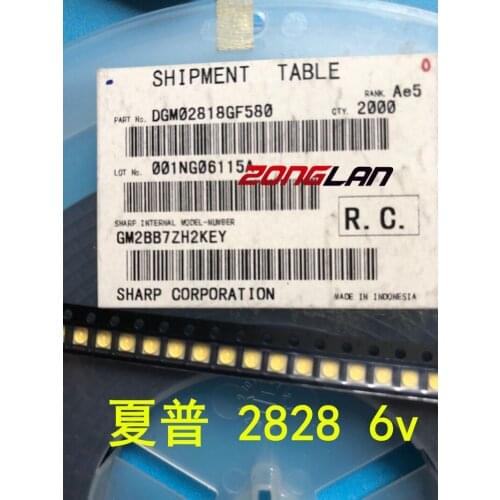 FOR repair Sharp LED LCD TV backlight Article lamp SMD LEDs 6V 2828 Cold white light emitting diode 2000PCS SHARP