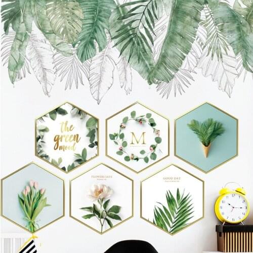 Vinyl Wall Stickers Bathroom Accessories Plant Room Decoration Kid Wallpaper For Walls Interior For Home Wall Art Decor Stickers
