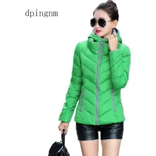 2019 Causal Ladies Solid Padded Jacket Short Autumn Winter Wadded Jacket Women Hooded Coats Female Parkas With Gloves Overcoat