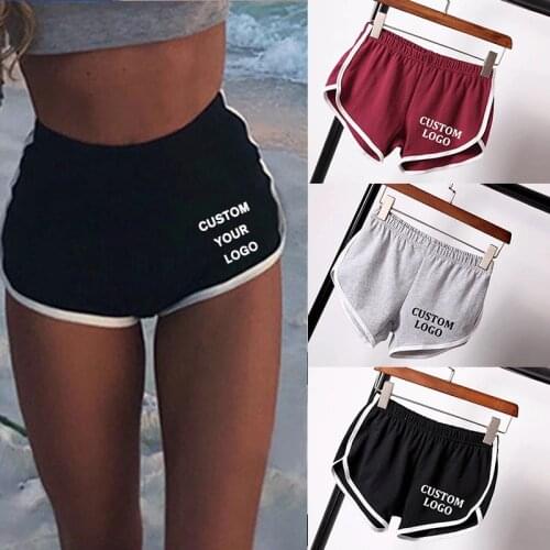 Custom Logo Women Shorts Casual Sports Shorts 2021 Summer Joggers Quick-Dry Short Pants Yoga Beach Short Pants