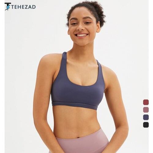 TEHEZAD 2021 Womens Sport Bra Girls Push Up Underwear Female Seamless Tube Top Gym Plus Size Sportwear Crop Yoga Tops