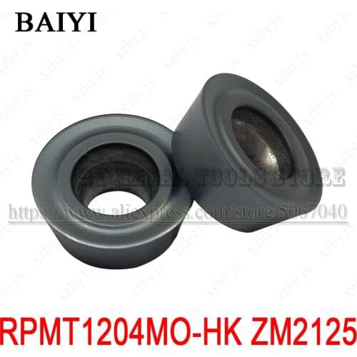 10pcs RPMT1204MO-HK ZM2125 RPMT1204MO RPMT 1204MO Carbide Milling Inserts turning Tools CNC Metal Lathe Round Milling blade