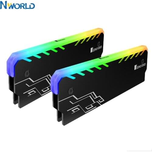 2 PCS Memory RAM RGB Cooler Heat Sink Cooling Vest For DIY PC Game Overclocking MOD DDR DDR3 DDR4 Fin Radiation Dissipate