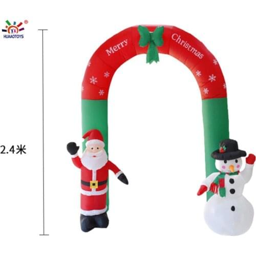 2021 LED Air Inflatable Archway Snowman Outdoor Garden New Year Christmas Decoration Gift For Parties Children Toy