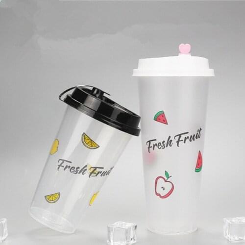 50pcs Creative disposable cold drink cup party birthday wedding favor thicken transparent plastic cups tea coffee packaging cups