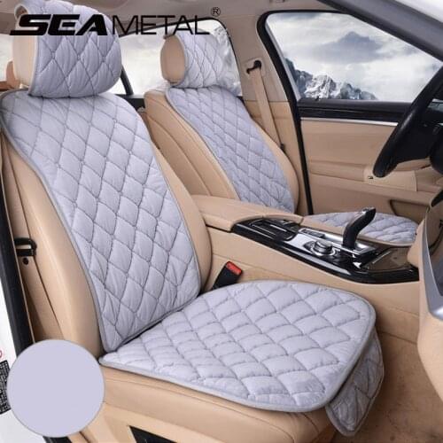 Car Seat Cover Plush Universal Automobiles Seat Covers Interior Cover Seats Cushion Carpet Auto Protector Cover Mats Accessories