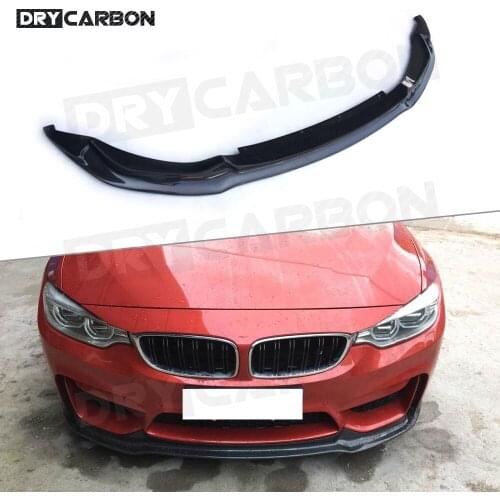 Dry Carbon Fiber Front Bumper Lip Spoiler Aprons for BMW F80 M3 F82 F83 M4 2014-2019 V Style FRP Bumper Chin Car Styling