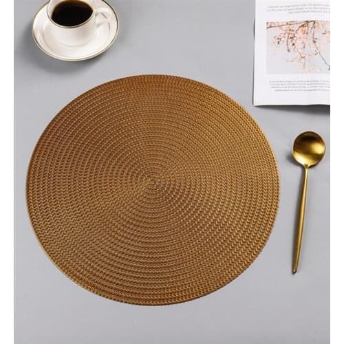 Kitchen Accessories Decoration Home Pad Coaster Round Non-slip Insulation Bowl Mat Pad Restaurant Dinning Table Placemat Home