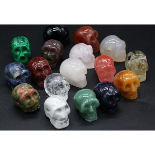 Hot Selling Pendant Natural Stone Semi-Precious Skull-Shaped For Jewelry Making Charms DIY Necklace Bracelet Accessory