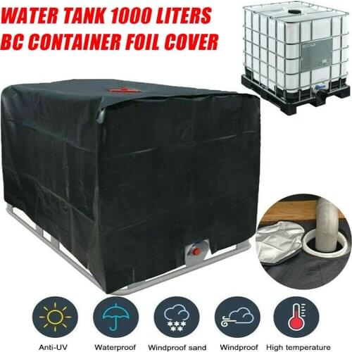 Hot 2 Colors Outdoor Garden Waterproof Cover 1000 liters IBC Rain Water Tank Container Ton Barrel Sun Protective Foil Dust Cover