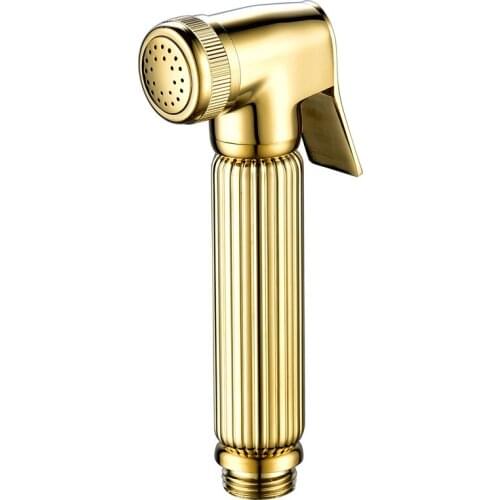 Copper gold womens washer supercharged spray gun small rain spray head toilet spray gun corner valve accessories set Ciencia