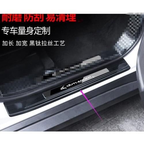 Stainless steel Door Sill Covers scuff plate guards protection For Mitsubishi Outlander 2013-2018 Car Accessories 4pcs