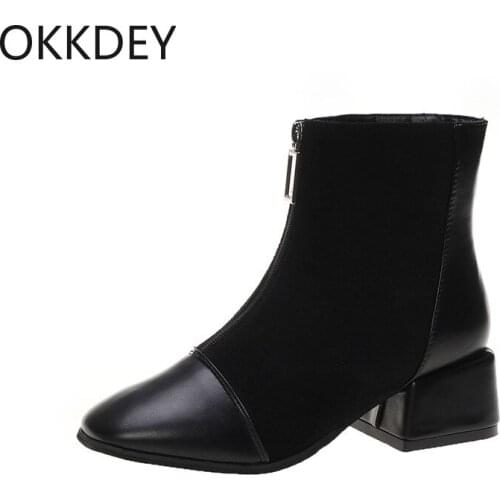 Autumn / winter 2020 new size short boots womens zipper in front of them women shoes women boots