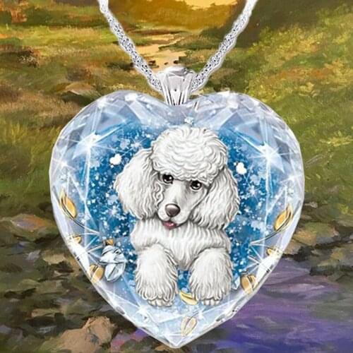 Cute Puppy Necklace for Women Crystal Glass Series Fashion Elegant Women Birthday Gifts for Women Jewelry Accessories