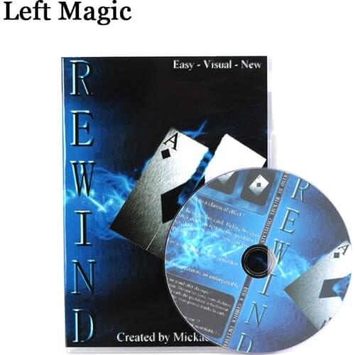 Rewind (DVD+Gimmick)-Magic Trick Stage Close Up Magic Props Accessories Fun Card Magia Toys Joke Gadget Classic wholesale