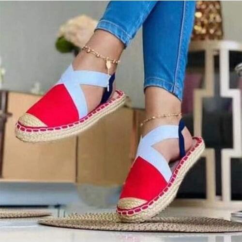 Summer Striped Platform Sandals Wedges Shoes for Women Hemp Rope Bottom Espadrilles Women High Heel Fisherman Slip Women Shoes