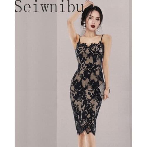 Черные летние платья Seiwnibu China At AliExpress