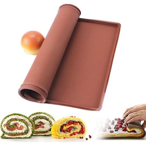 Swiss Roll Mat Silicone Baking Sheet Large Non-stick Silicone Oven Mat Cake Roling Pad Macaron Cake Pad Baking Tools