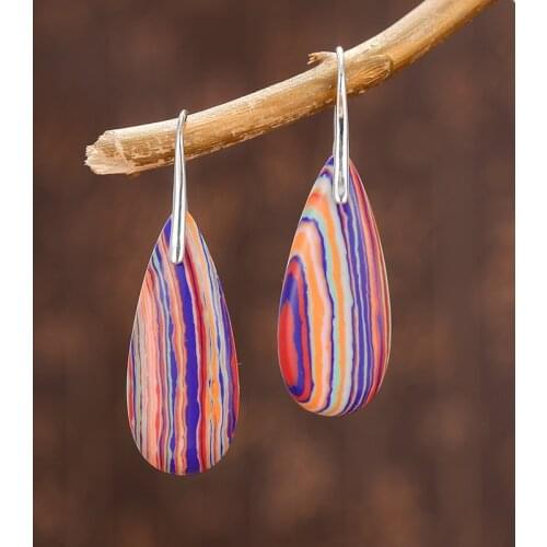 SS21 4Unik Women Luxury Earrings Natural Stones Designer Elegant Teardrop Dangle Earrings High Quality Drop Shipping 4UN-E009