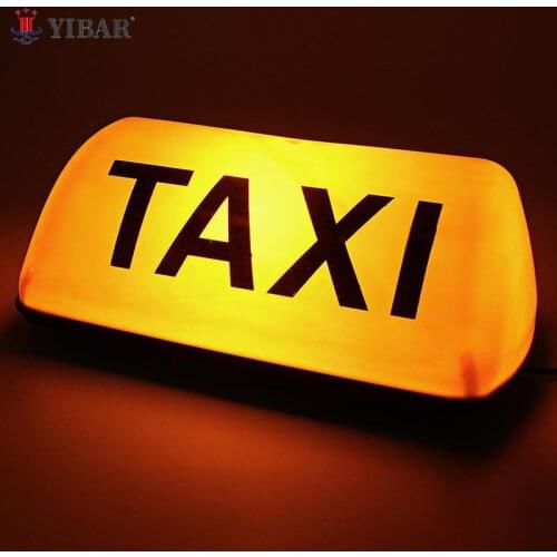 Taxi Sign Cab Roof Top Topper Car Magnetic Sign Lamp 12V LED Light Waterproof