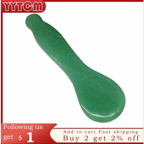 Tontin Natural Aventurine Jade Guasha Board Green Stone Scraping Tools hua sha sraping gua sha scraper jade face