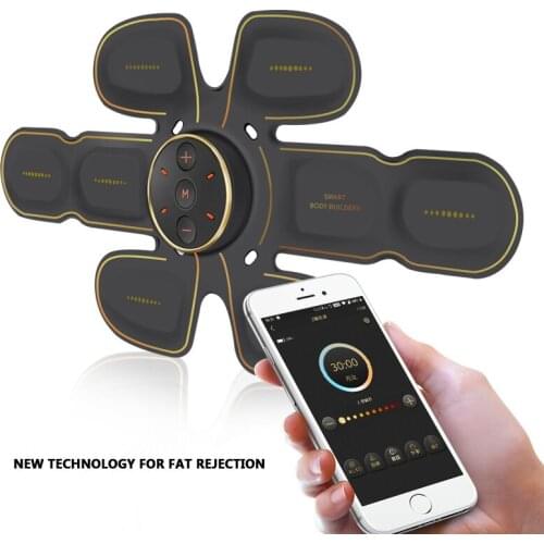 Mobile APP Control Abdominal Muscle Posts Smart Stimulator Shaping Machine Muscle Exerciser Slimming Fat Burning Exerciser