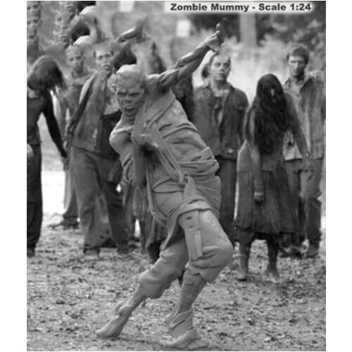 Unassambled 1/24 Zombie - stand fantasy man 1/24 Resin figure miniature model kits Unpainted