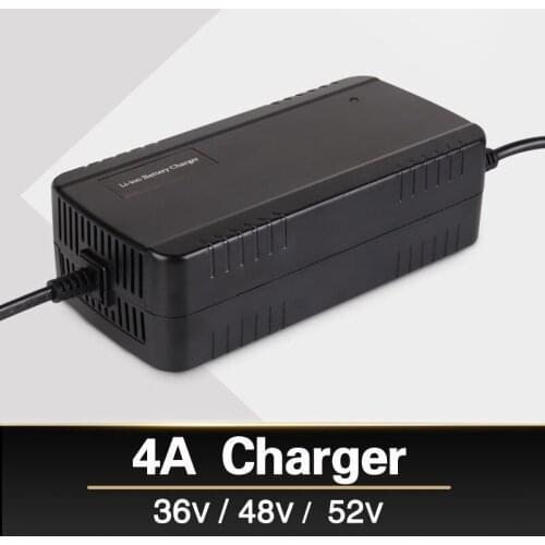 36V 48V 52V 4A Lithium battery charger li-ion battery pack charger for ebike electric bike DC XLR RCA
