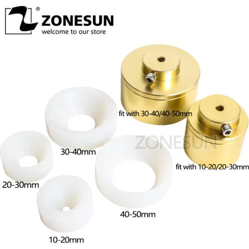 ZONESUN Capping machine chuck screw capping tool head bottle capping machine chucks 10-50mm golden color crewing capping machine