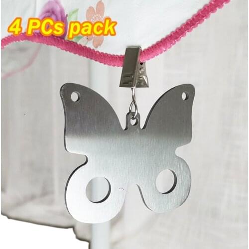 Stainless Steel Tablecloth Weights To Fix The Table Cloth Cover Assistant Weight Clips Hanging Buckles Clamp for Decor 4pcs Pack