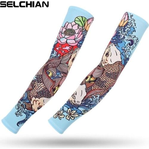 1 Pair Ice silk UV Protective Arm Sleeves For Men Women Cycling Fishing sleeves Cooling Sport cuff Summer Arm Cover Warmers