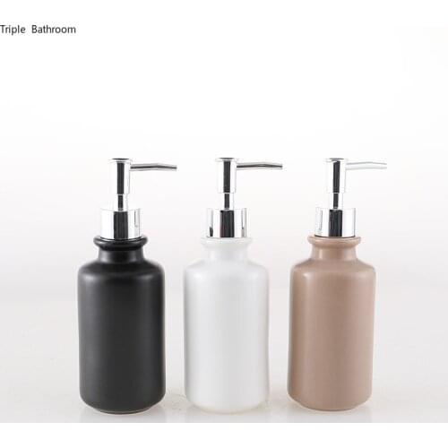 1 pc 360ml Soap Dispenser European Style Ceramics Liquid Shampoo Bottles Hand Soap Dispenser Bottle Bathroom Shower Supplies
