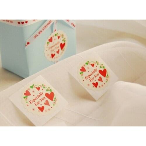 120pcs New Round design Romatic Heart Sweet "Especially For You" series seal sticker Christmas DIY note gift Labels