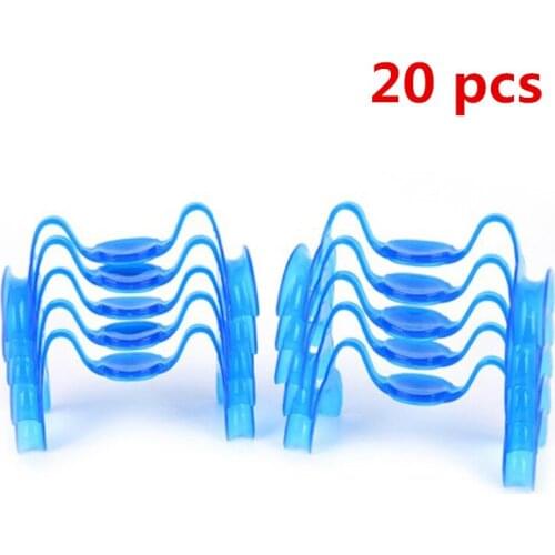 20 Pcs/lot M Shape Mouth Opener with Mirrors Intraoral Cheek Retractor Orthodontic Braces Dental Dentist Materials Tools