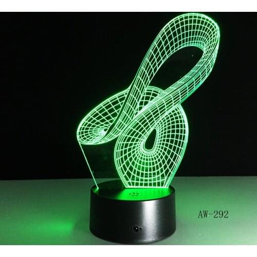 Abstract Geometrical Artistic 3D LED USB Lamp Creative Artistic Fashion Night Light Fashion Design Home Decoration Bulb R AW-292