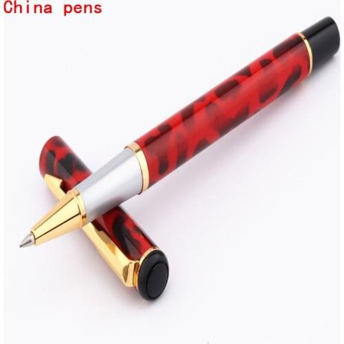 Baoer 801 Red Colour Black spots Business office Medium nib Rollerball Pen New