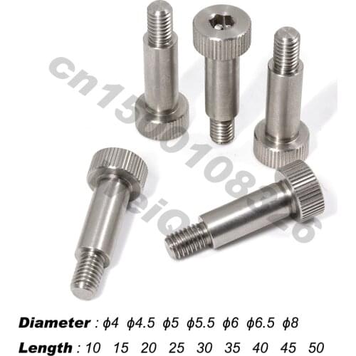 Shoulder Bolts ,reaner bolts,hex socket,303 Stianless steel, pin dia 4mm 4.5mm 5mm 5.5mm 6mm 6.5mm 8mm