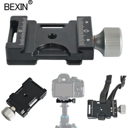 Camera Quick Release Plate Clamp Dslr Shoulder Strap Seat Belt Clamp Adapter Tripod Head Clamp For Arca Swiss Ball Head
