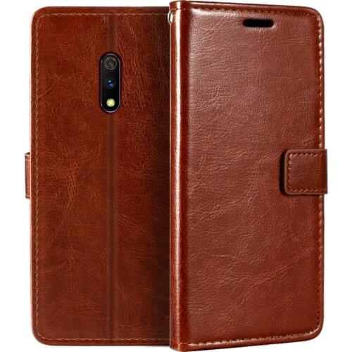 Case For OPPO Realme X Wallet Premium PU Leather Magnetic Flip Case Cover With Card Holder And Kickstand For OPPO K3