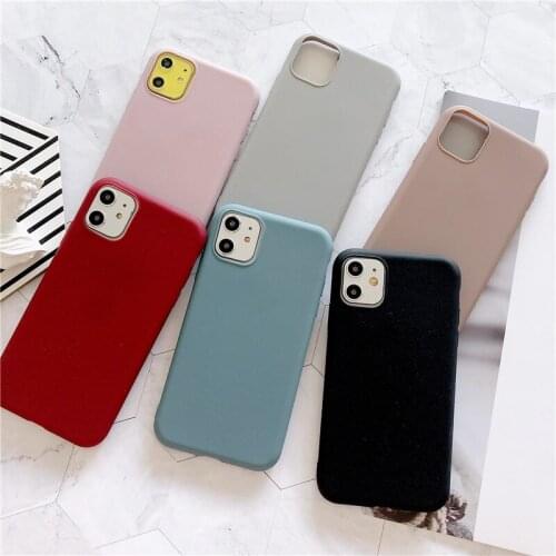 Candy Color Phone Case For iPhone 11 11 Pro Max Soft Silicone Solid Color Plain Cases for iPhone 11 Case TPU Back Cover Shell