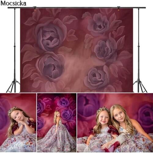 Mocsicka Abstract Flower Photography Background Red Rose Old Master Of Art Backdrop Child Pregnant Woman Portrait Props Studio