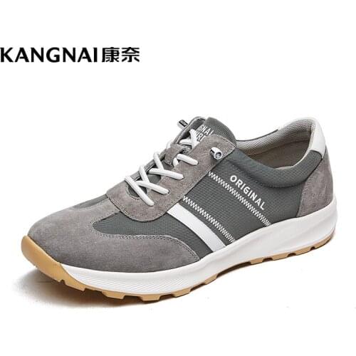 KANGNAI Men Shoes Lightweight Elastic Band Casual Shoes Walking Outdoor Male Chunky Sneakers