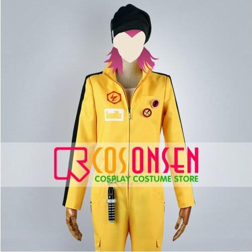 COSPLAYONSEN Dangan Ronpa 2 Kazuichi Soda Cosplay Costume Yellow Set All Size Custom Made