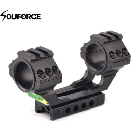 2 Style Scope Mount 2 Slots Diameter 25.4/30mm with Spirit Bubble Level Aluminum Material Fit 11/20mm Weaver Rail Mount