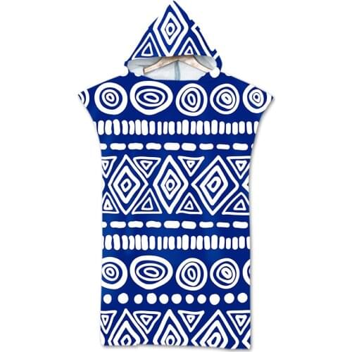 Microfiber Ponchos Adult Bath Towels Beach Towel Changing Bathrobe Cloaks Hooded Swimming Pool Gym Fitness Bath Towels