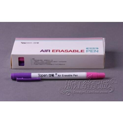 Industrial Sewing Machine Spare Parts Tool Topen Air Erasable Pen Fabric Marking Pen Water Erasable Pen tailors Pen For 12pcs