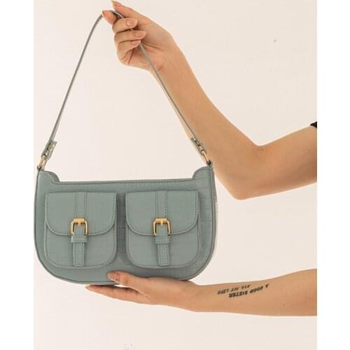 Messenger Handbags Crocodile Pattern Women Underarm Bag Retro PU Leather Shoulder Bags Design Female Totes Bags Torebki Damskie