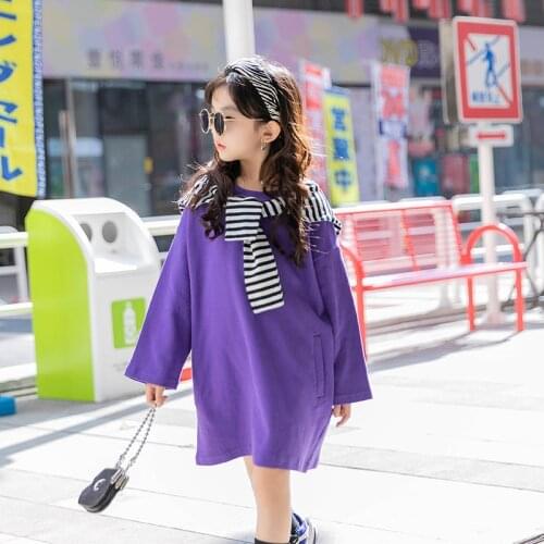 Kids Girls Long Tops 8 10 years 2021 Fashion Long Hoodies