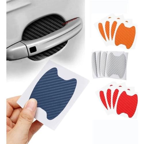 Universal Car Door Sticker Carbon Fiber Scratches Resistant Cover Auto Handle Protection Film Exterior Styling Accessories