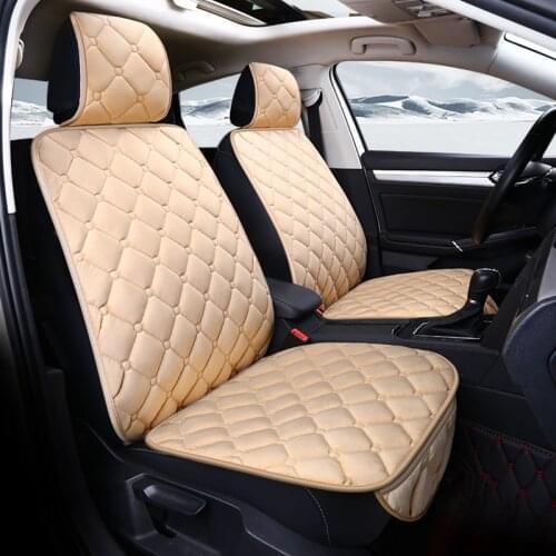 Universal Plush Car Seat Cover Winter Warm Faux Fur Auto Front Backrest Seat Cushion Protector Pad Interior Accessories